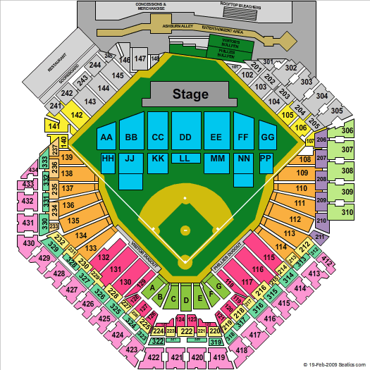Citizens Bank Park The Eagles Seating Chart